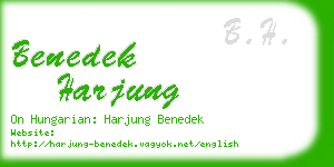 benedek harjung business card